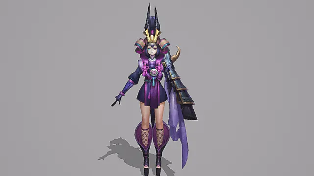 《阴阳师》鬼女红叶-怨面琉璃 角色模型