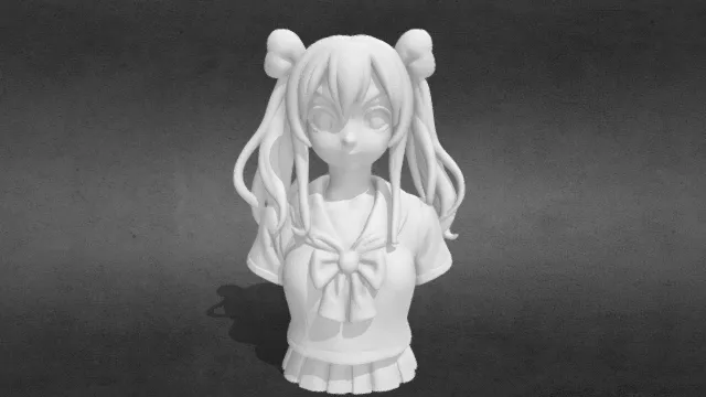 动漫女孩半身像