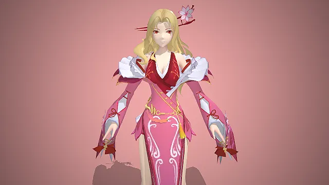 清瞳  狐妖小红娘  国风服饰  金发赤瞳