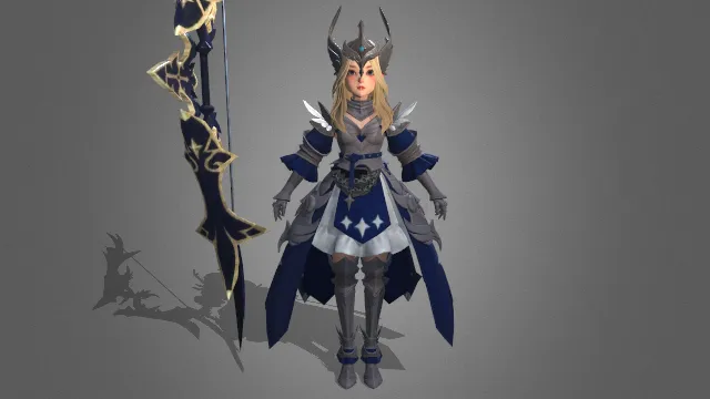 游戏模型 游戏人物 女骑士 游戏皮肤