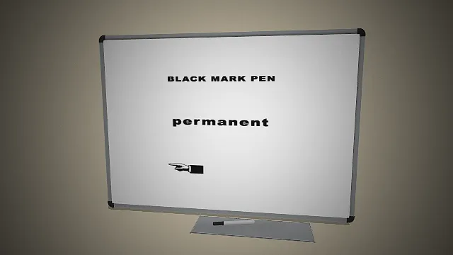 一个写实风格的3D办公白板模型