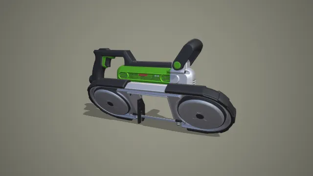绿黑锂电带锯机单款 3D 模型