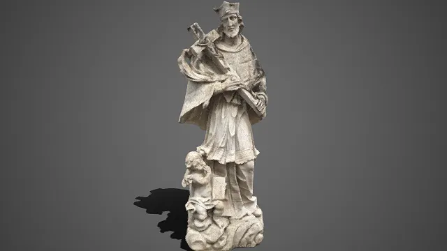 十字架圣像  雕塑  宗教雕像  复古  圣徒  经卷  艺术历史