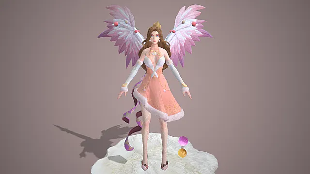 幻梦云境场景粉翼仙姬模型 