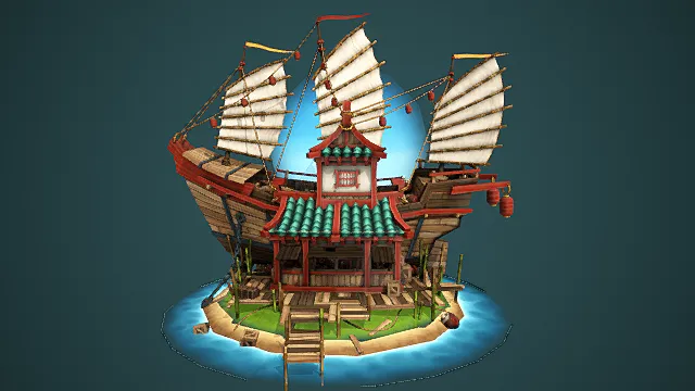 DAE村   沉船中国用品店 3D模型