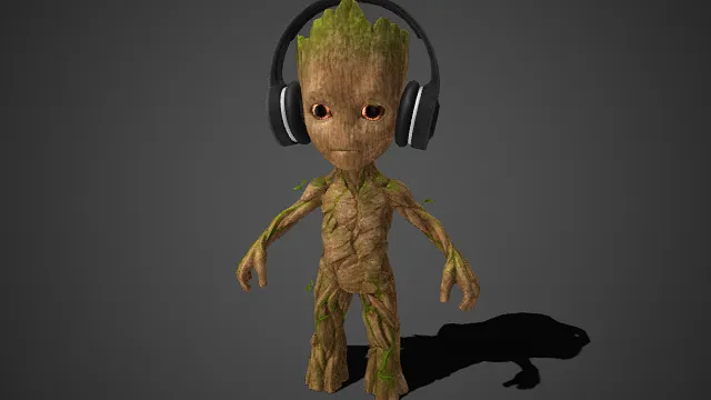 银河护卫队  格鲁特   Q 版  树人  嫩芽  呆萌可爱  趣味感  漫威