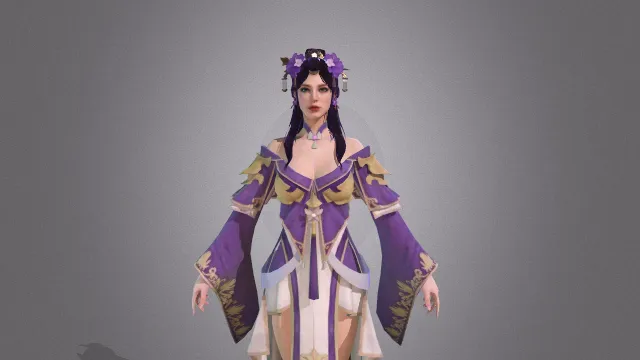 游戏模型 人物模型 紫霞仙子 游戏皮肤