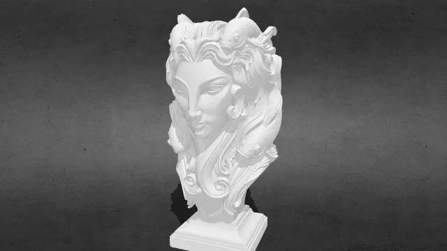 十二星座系列 双鱼座女士 鱼 stl.stl