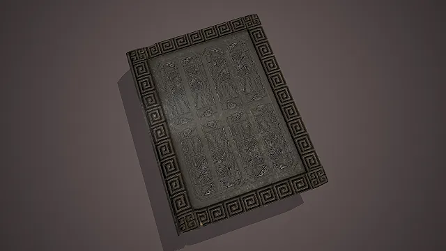 符文石板古籍  几何符文雕刻  魔法书  做旧纹理