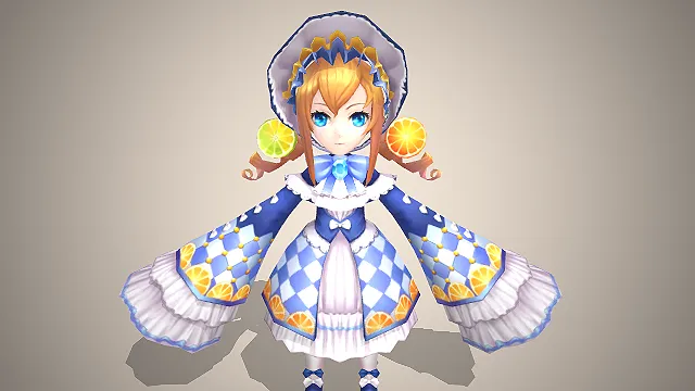 洛丽塔风  蓝白格纹  洋装服饰  甜美可爱