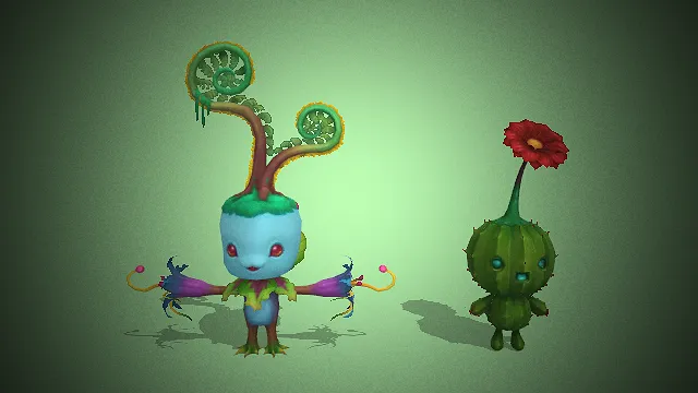 萌系植灵  拟人植物  游戏自然系小怪  灵动可爱