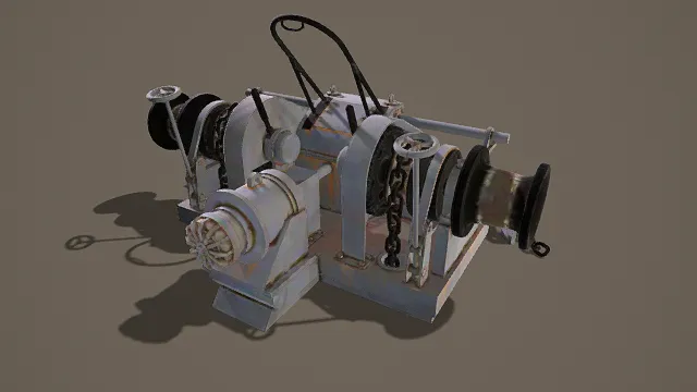 3D卡通风格机械装置模型，创意设计（3D设备、卡通风格、工业机械风，工业设施主题）