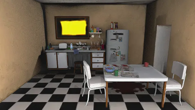 复古风格厨房场景3D模型