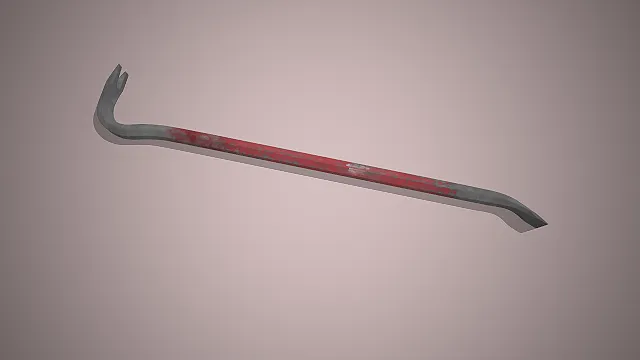 撬棍  废土近战武器  做旧金属  重度磨损