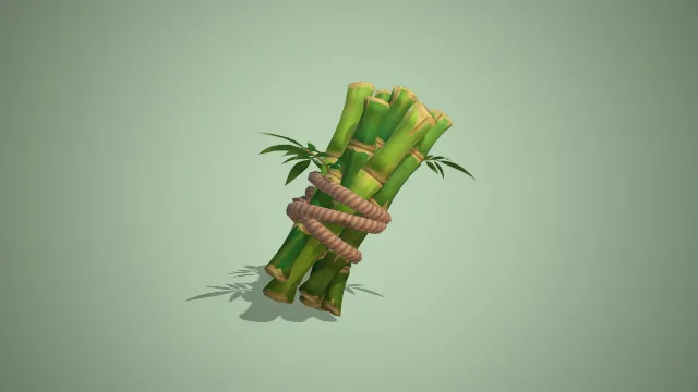 捆在一起的一把竹子