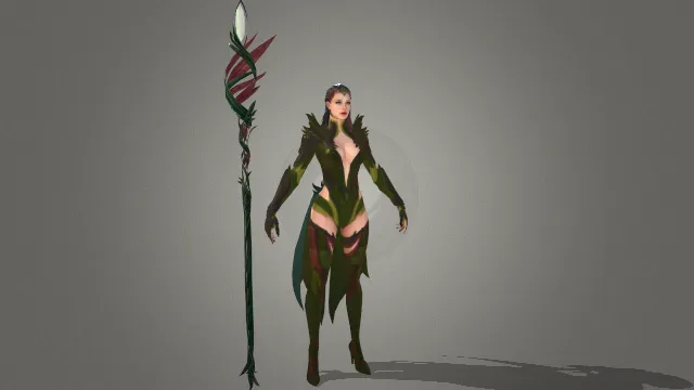 游戏模型 人物模型 丛林巫师 游戏皮肤 