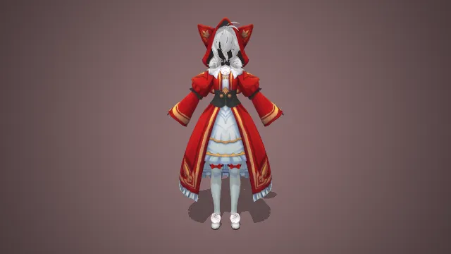 Redhood 小红帽衣服 红白公主裙