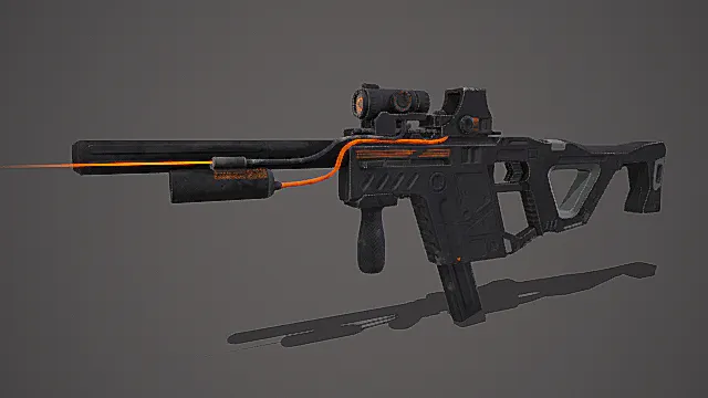 科幻风格战术步枪3D模型
