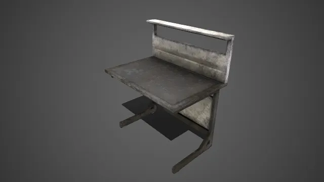 做旧风格  工业工作台  金属板  镂空挡板  X 形金属支架  储物板  复古工厂