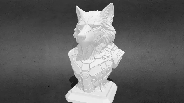 械狼半身像_obj.obj