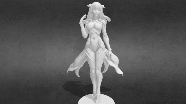 赛博机甲少女手办