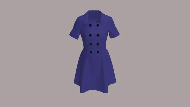 女性衣服 套装 裙子 pbr模型 服饰