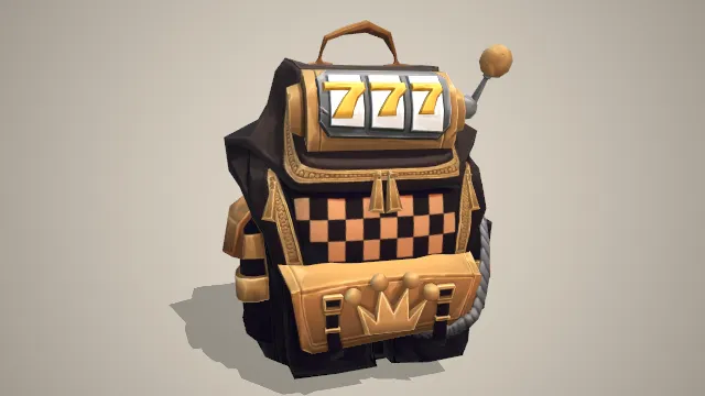 黄色背包金色皇冠装饰