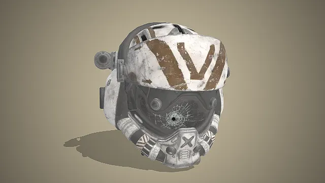 头盔  防弹玻璃弹孔  战术通讯模块  战场痕迹