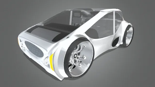 未来汽车科技设计赛博朋克风格化