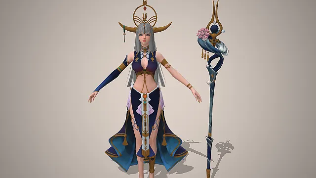 奇幻风女法师  古埃及  法杖武器  魔法神官