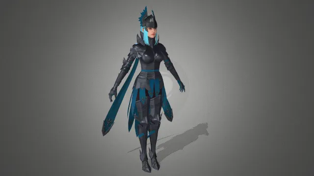 游戏模型 人物模型 青鸟骑士 游戏皮肤