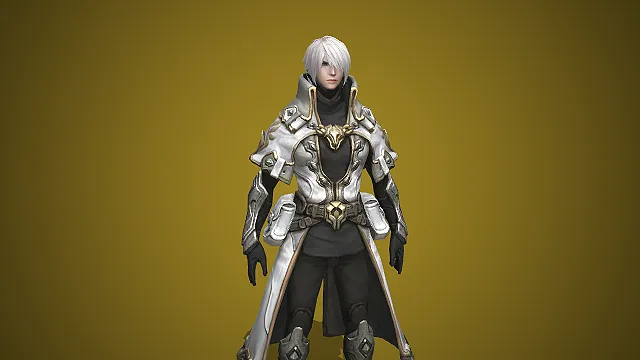 银纹轻铠白袍使  敏捷输出角色  白袍使建模  游戏角色  游戏模型