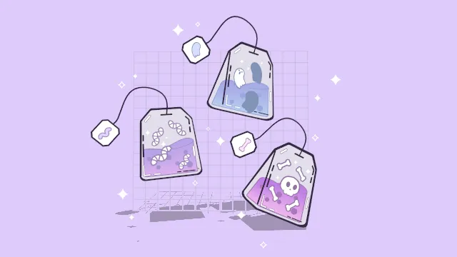 制作紫色恐怖万圣节茶包动画