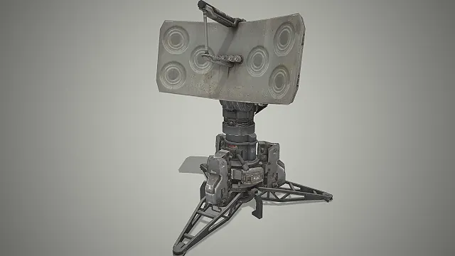 防空设施  实战磨损  多单元阵列天线  做旧金属