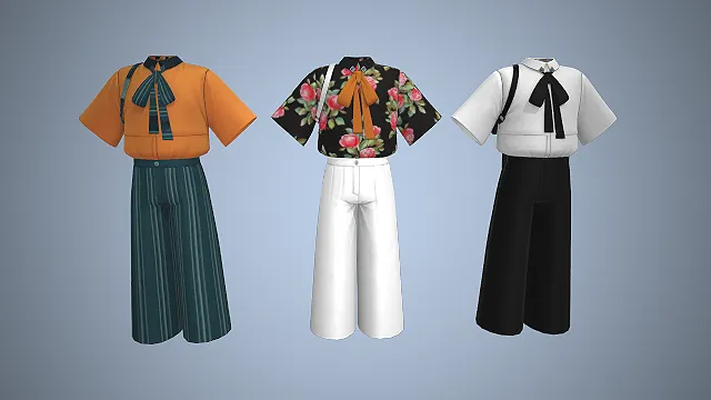 阔腿裤  休闲套装  复古风  印花  背包