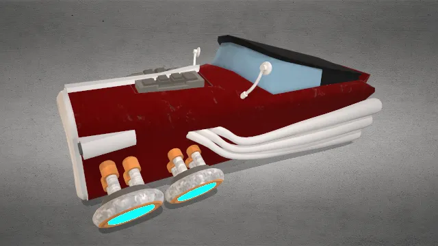 未来科幻空间热棒车悬浮汽车模型