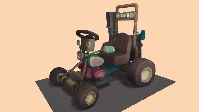 风格化踏板车玩具车模型