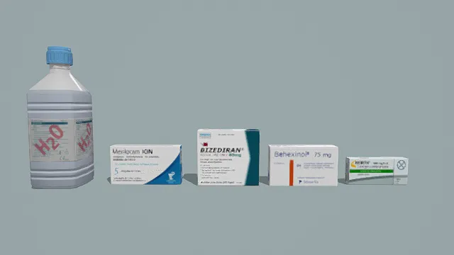 写实风格医药用品组合3D模型