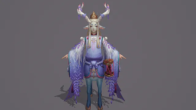 《阴阳师》小鹿男-紫藤花烬 角色模型