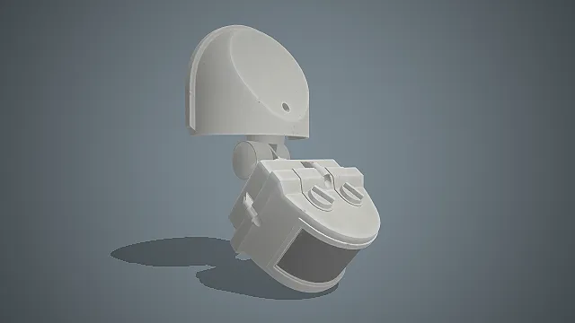 一款壁挂式工业传感器的低模3D模型