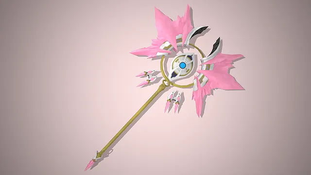 魔法少女法杖  粉晶翼刃  机娘专属  法师武器