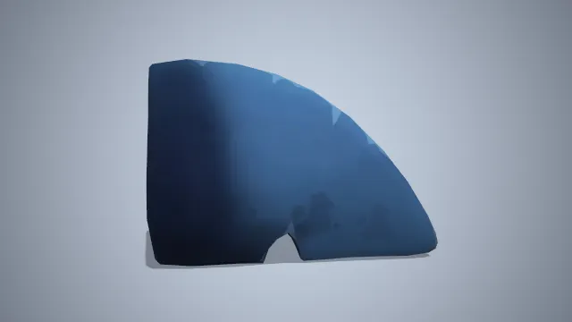 缺了一个角的蓝色石块