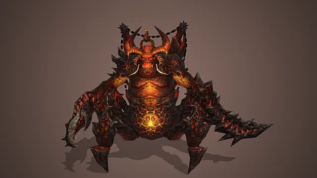 熔火深渊巢穴炼狱炎甲魔蝎模型