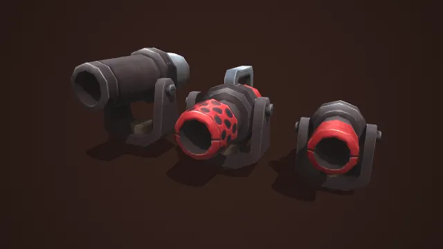 暗黑科幻风多形态便携炮 3D 模型