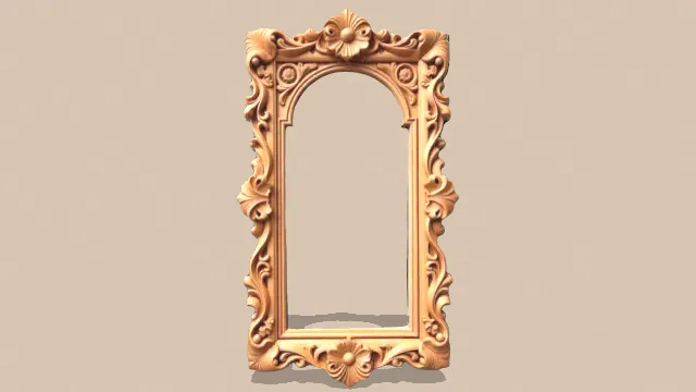 木制画框窗户框镂空花纹雕刻