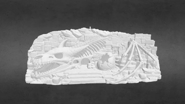 龙骨骼背景板obj.obj