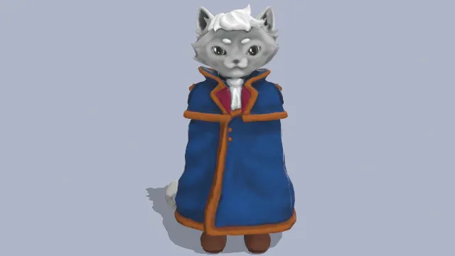 可爱狼角色拟人人物动物披风