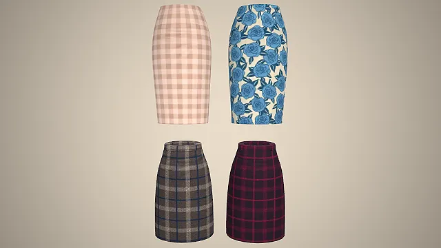 包臀铅笔半身裙  高腰修身  百搭基础款  二次元服饰