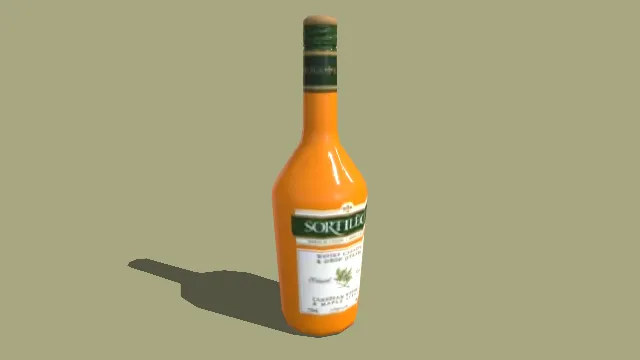 索蒂莱克加拿大威士忌枫糖浆利口酒 3D 低多边形模型