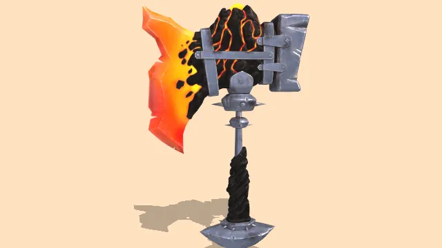 火山石头斧头道具武器